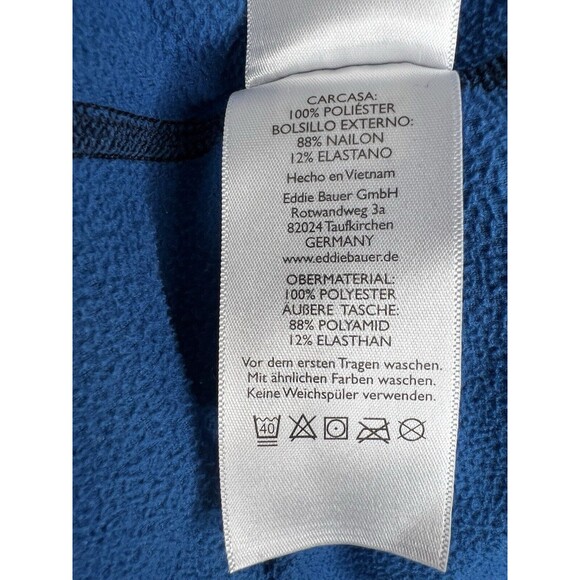Eddie Bauer First Ascent 1/4 Zip Pullover Men's Tall XL Blue Polartec Fleece - Picture 10 of 13